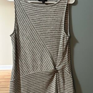 Striped Gray Sleeveless Top